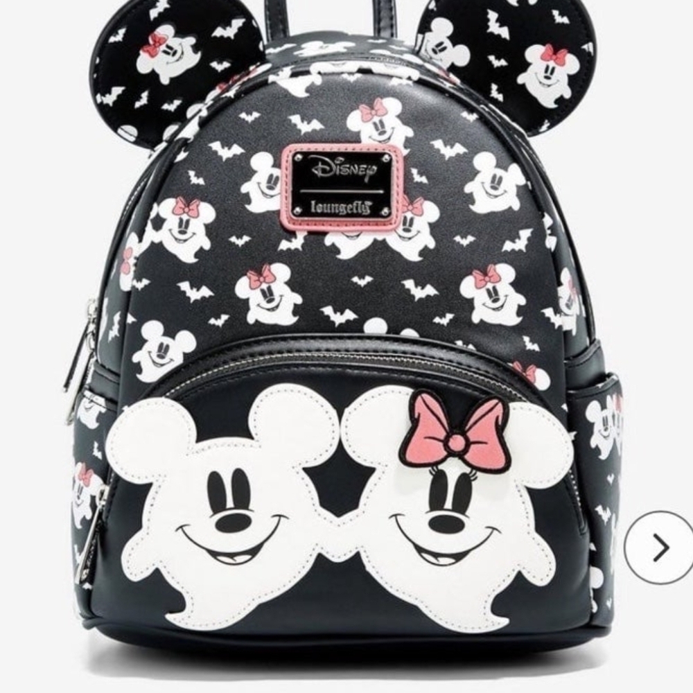 Loungefly Disney Mickey & Minnie Mouse Ghostly Glow-in-the-Dark Mini Backpack